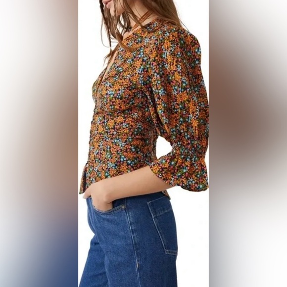 Free People I Found You Printed Top in Size Large - Picture 3 of 15